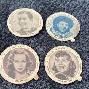 Vintage Hollywood Star Dixie Cup Paper Lids